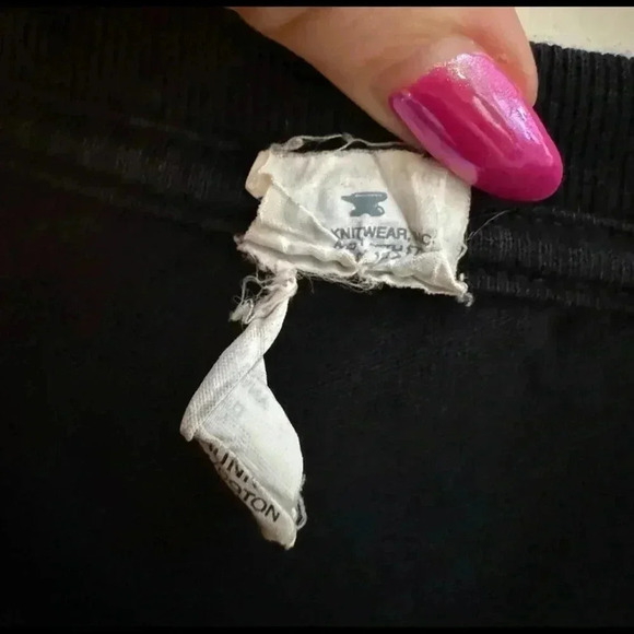 VTG Y2K Gothic Skeleton Playing Guitar Black Tshirt XL Unisex 100% Cotton Anvil - Picture 5 of 10